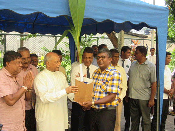 Distribution of coconut saplings at Maharagama divisional secretariat (2023-04-18) 